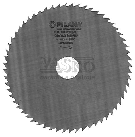 Pílový kotúč 125 x 1,2 x 22,2 mm, 60 zubov, UNIVERZAL, PILANA