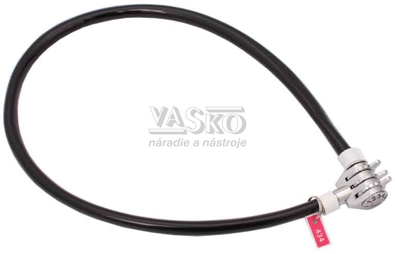 Lankový zámok na bicykel 65 cm s číselným kódom, XL-TOOLS