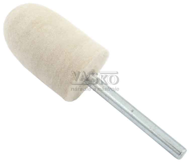 Leštiaci filc so stopkou 30 x 50 x 6 mm, kužeľ, XL-TOOLS