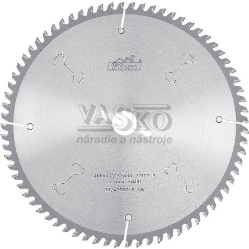 Pílový kotúč SK 300x3,2x30 z72, 5387-13 TFZ P, na hliník do 3 mm, PILANA