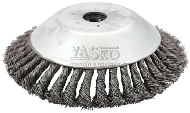 Kartáč hrnčekový vrkočový 200x25,4 mm do krovinorezu, XL-TOOLS