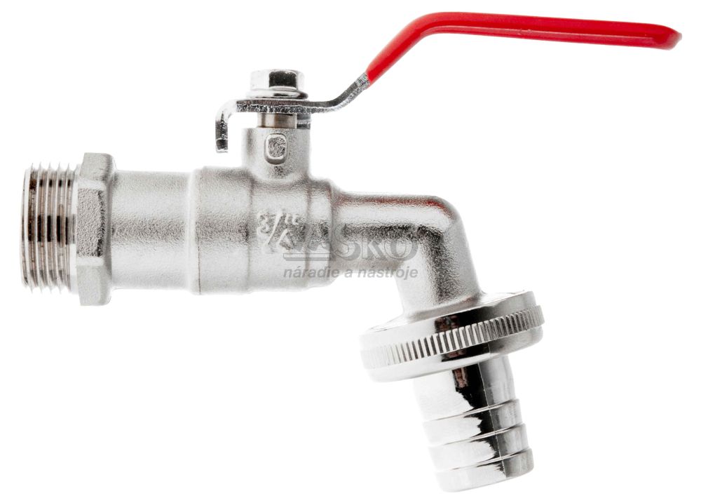 Guľový ventil  3/4", závit 1" s  koncovkou na 1/2" hadicu, GEKO