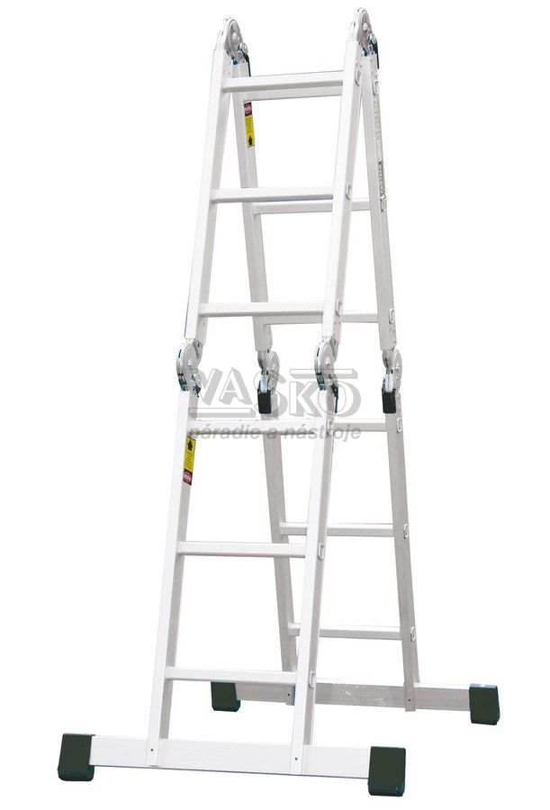 Rebrík štvordielny kĺbový 4 x 3 priečok, 98/355 cm, 12,0 kg, ELKOP