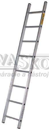Rebrík hliníkový jednodielny - 19 stupne, 503 cm, stabilizačná tyč, nosnosť 150 kg, ELKOP
