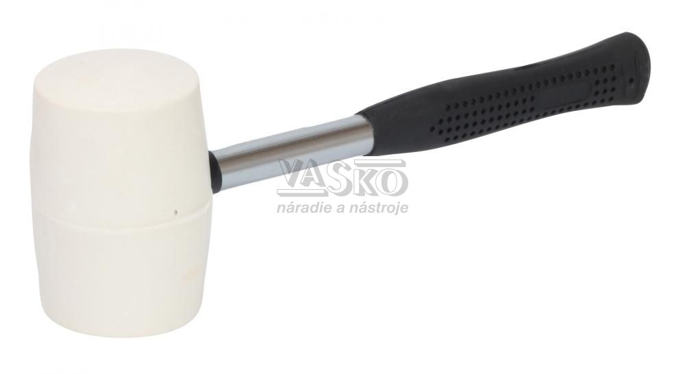 Kladivo gumené 90 mm, biela pryž, kovová rukoväť, XL-TOOLS
