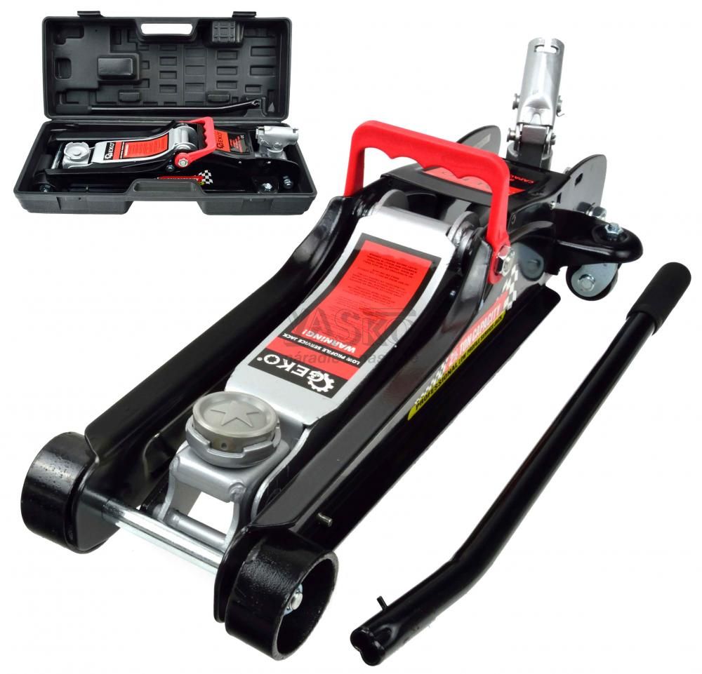 Zdvihák hydraulický pojazdný nízky 2.500 kg, 85-380 mm, GEKO