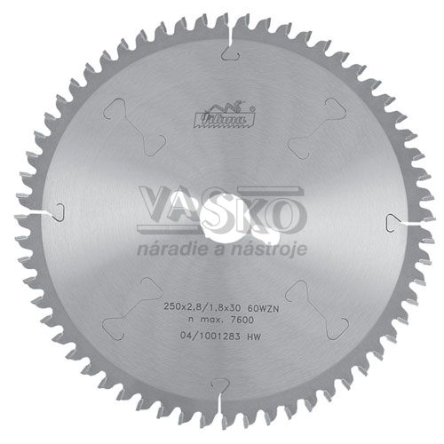 Pílový kotúč SK 250x2,8x30 z48, 5381 WZ N, PILANA