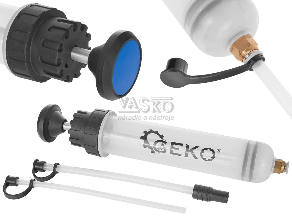 Ručná odsávačka oleja s nadstavcami, objem 200 ml, GEKO