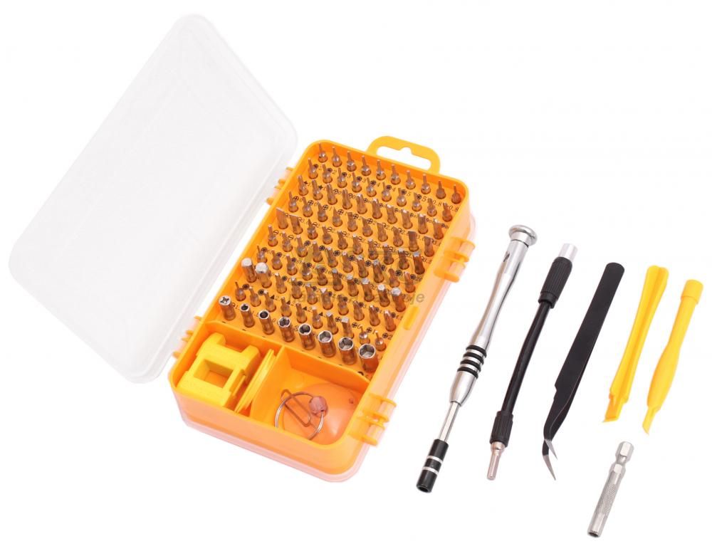 Sada bitov a rukoväte na jemné bity 1/4" s pinzetou, 110-dielna, PRO-TECHNIK