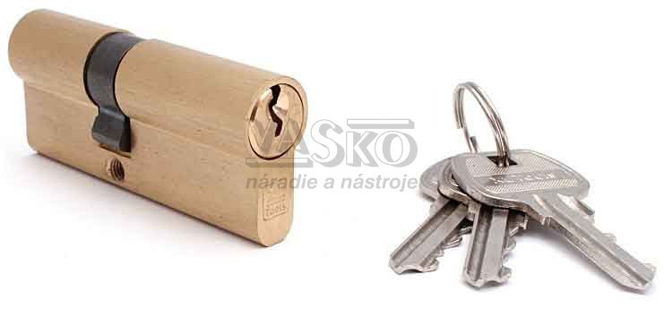 Vložka stavebná 30-35, 3 kľúče + skrutka, mosadz