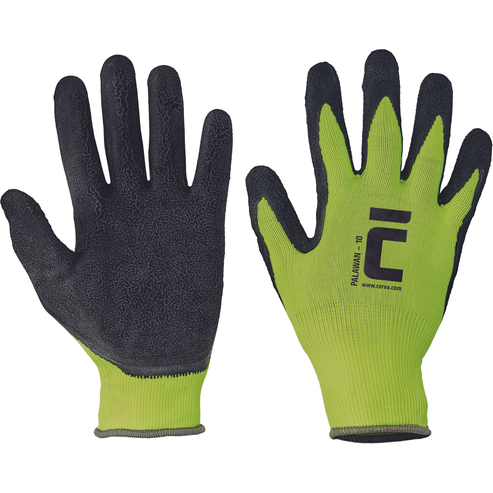 PALAWAN rukavice nylon. latex. dlaň Farba: -, Veľkosť: 10