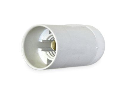 23419 2 objimka plastova hladka e14 50 250 v 2 a biela