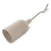 23428 1 objimka plastova hladka s 10cm kablom e27 6 250 v 4 a biela