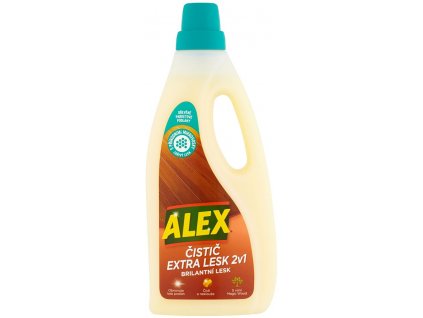 Čistič Alex, extra lesk 2v1, na drevené podlahy, 750 ml