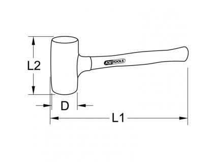 KsTools Kladivo 1720g bez odrazu 140.5258