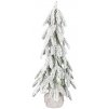Stromček MagicHome Vianoce, smrek, zasnežený, 20 LED, teplá biela, 60 cm