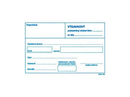 Výdavkový pokl.dok.obyč.bez DPH/0194