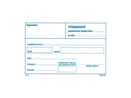 Výdavkový pokl.dok.samop.bez DPH/321