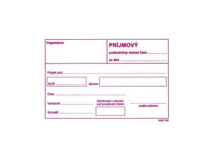Príjmový pokl.dok.obyč.bez DPH/193