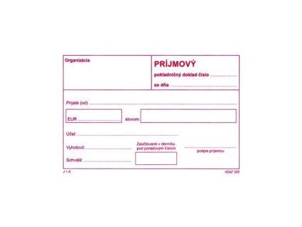 Príjmový pokl.dok.samop.bez DPH 320