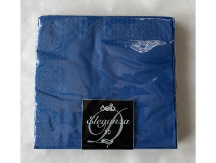 Farebné obrúsky Delis 33x33cm/20ks Kobalt modré