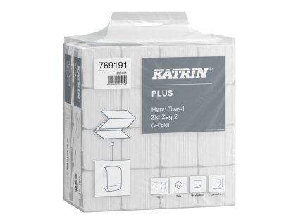 1web 769191 katrin plus v fold paper towels zig zag 194 sheets 2 ply handy pack