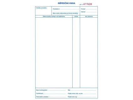Inšpekčná kniha A4 / 022