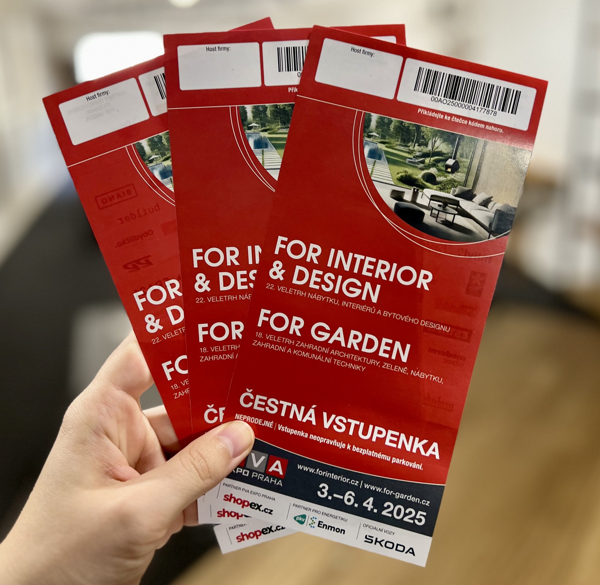 Volné vstupenky na veletrh FOR INTERIOR & DESIGN