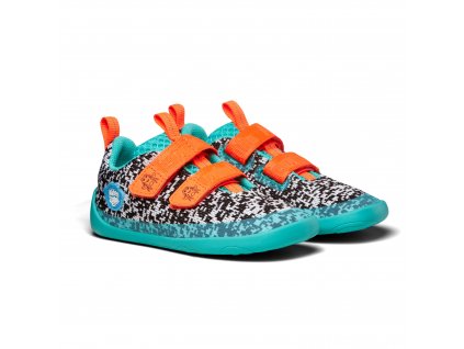 Dětské barefoot boty Affenzahn Sneaker Knit Happy - Crab