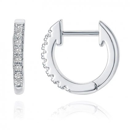 10448 stribrne nausnice krouzky se zirkony 12 mm