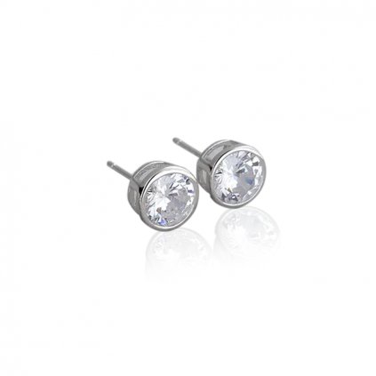10516 stribrne nausnice zirkon ciry 3 mm