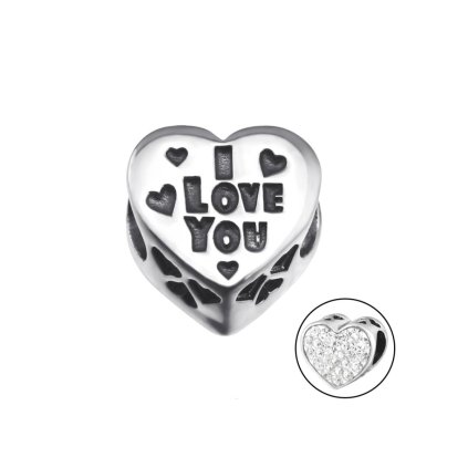 11895 may story stribrny koralek i love you s cirym krystalem majya cz
