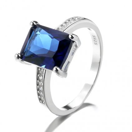 10208 jedinecny stribrny prsten s modrym zirkonem kupte na majya cz