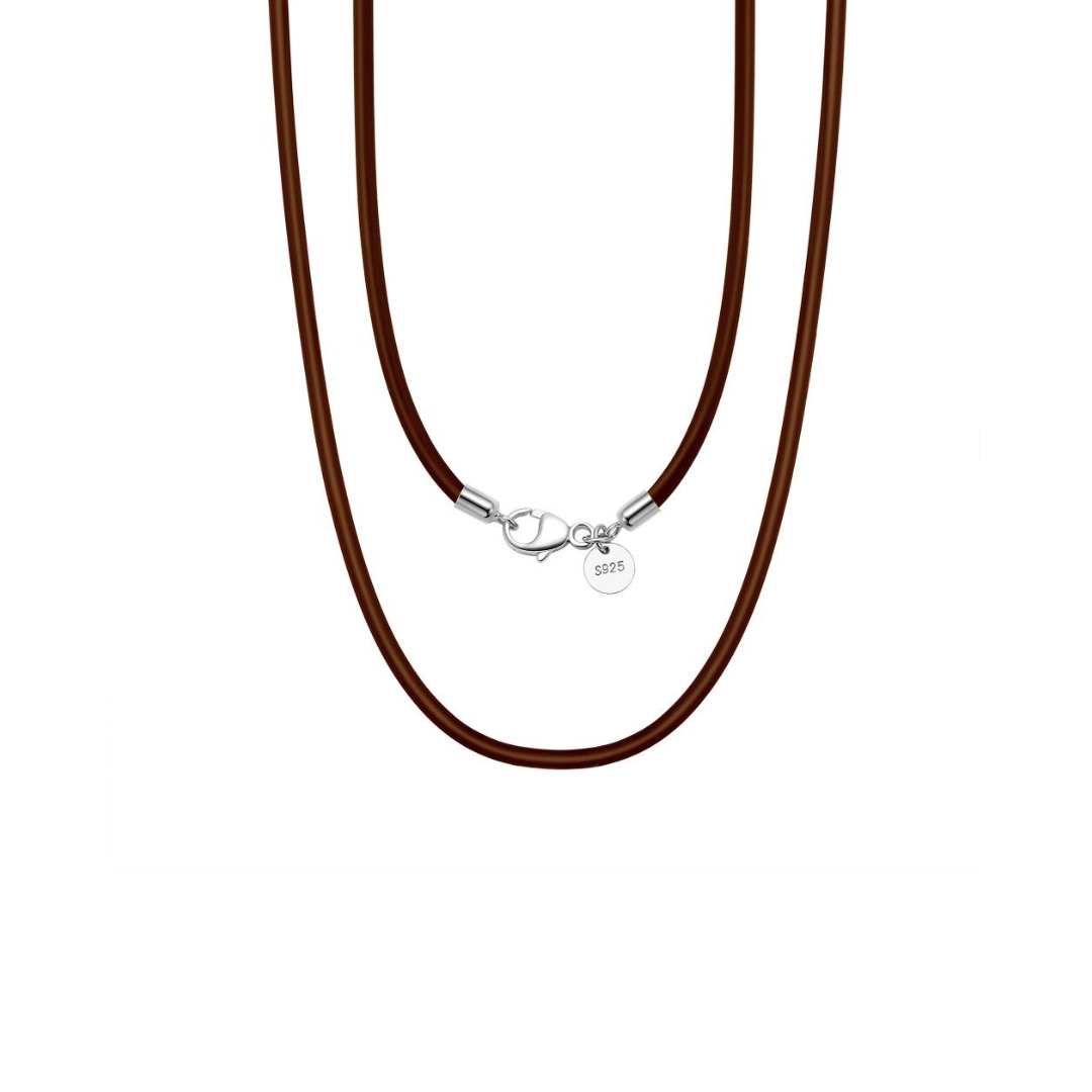 11203 Kožená hnědá šňůrka BRUNO 40 cm | šířka 3 mm
