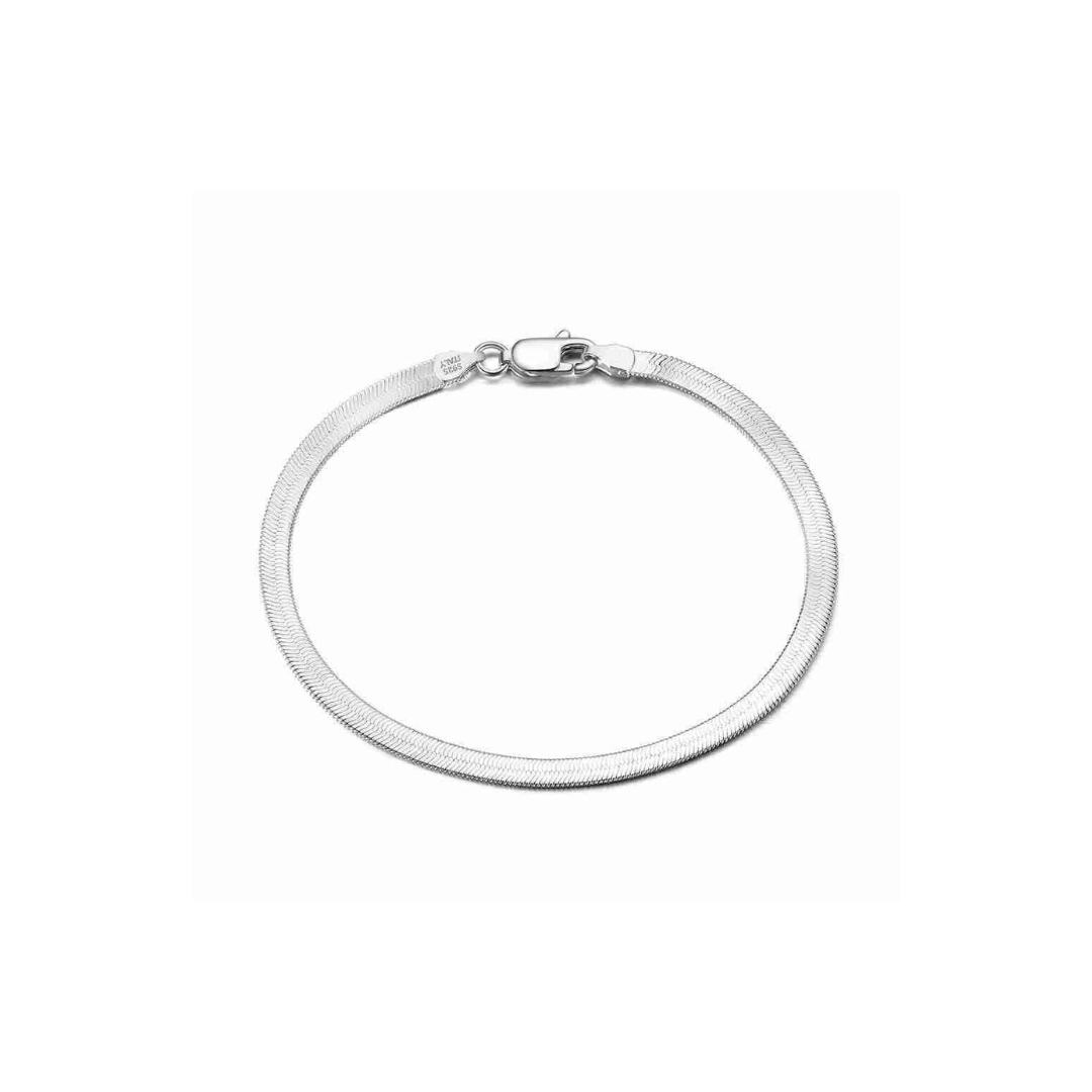 11238 Stříbrný náramek DYLAN 19 cm | šířka 4,5 mm