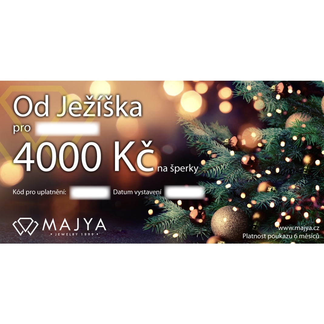 10552 Elektronický dárkový poukaz NA VÁNOCE Hodnota: 4000 Kč