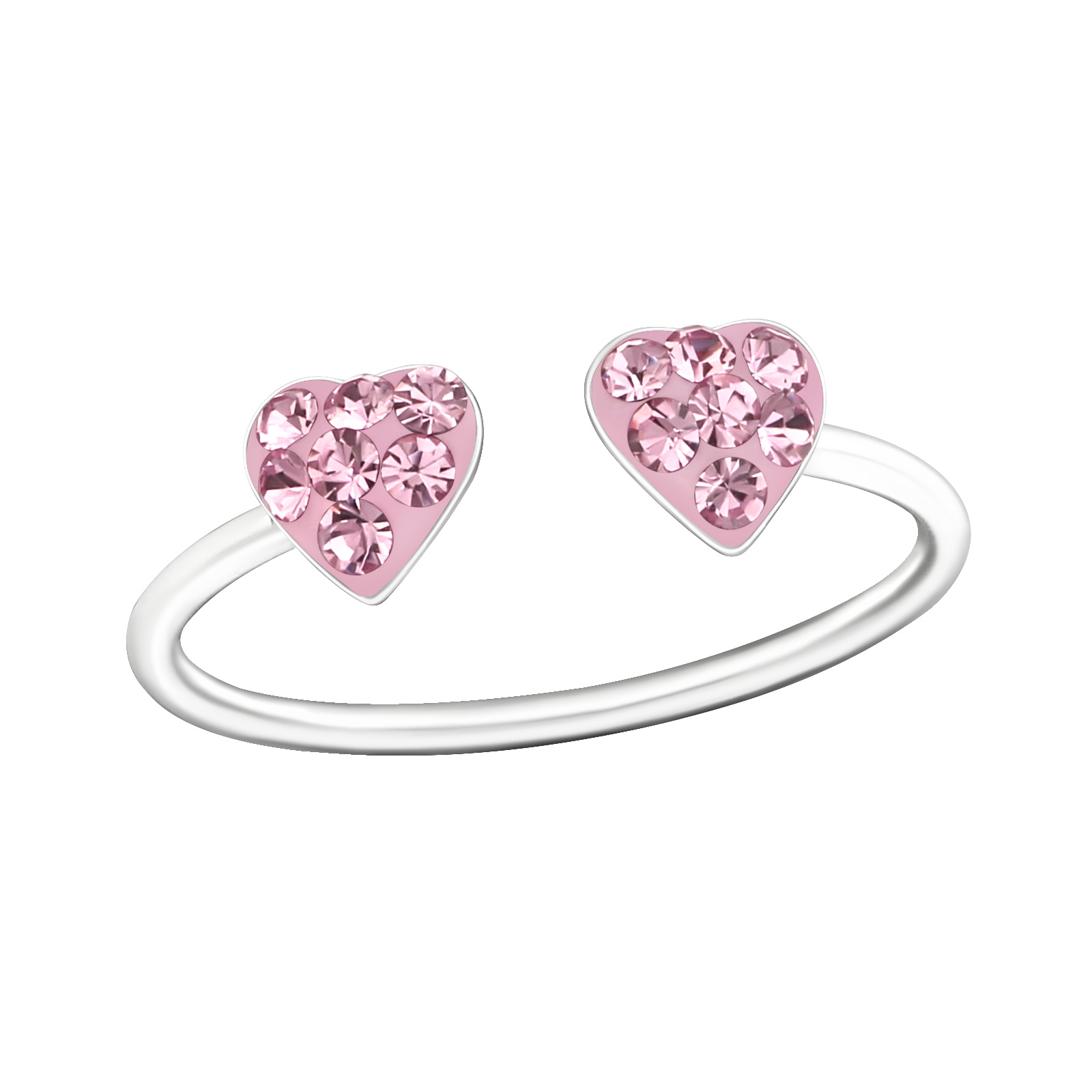 10651 Stříbrný prsten PINK LOVE