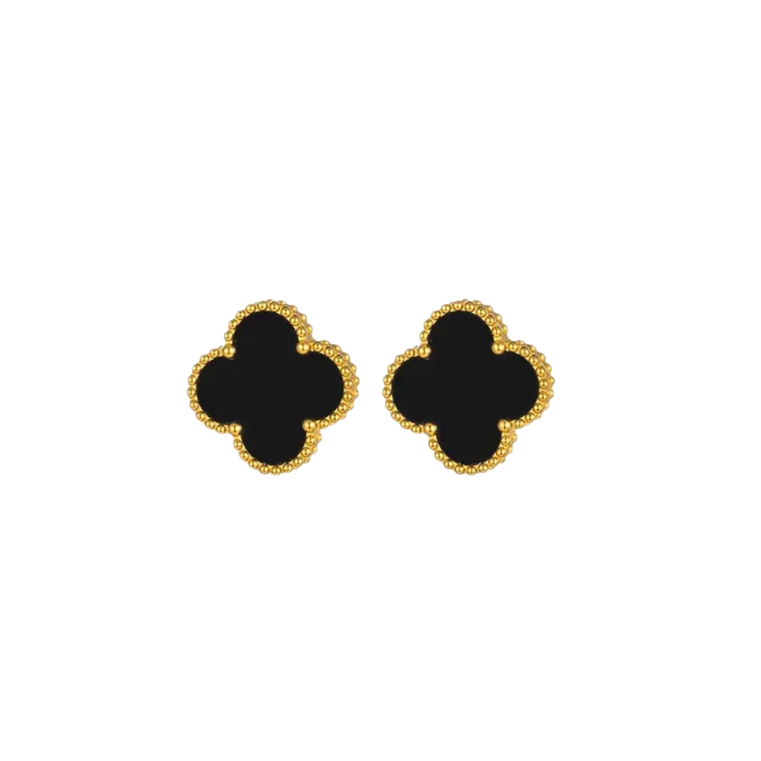 11818 Stříbrné náušnice LUCKY SPARK black pozlacené
