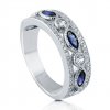 10316 stribrny prsten bohate zdobeny cirymi a modrymi zirkony