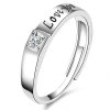 10318 Stříbrný nastavitelný prsten LOVE YOU