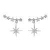 10569 stribrne nausnice hvezdicka se zirkonky