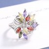 10081 stribrny prsten barevny kvet zirkonovy kupte na majya