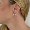 10161 Stříbrné náušnice JULIE rose s barevnými zirkony   Ag925/1000; ≤5,69 g