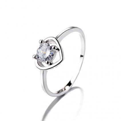 10043 srebrny pierścionek z sercem z kryształkami dla kobiet kup na majya
