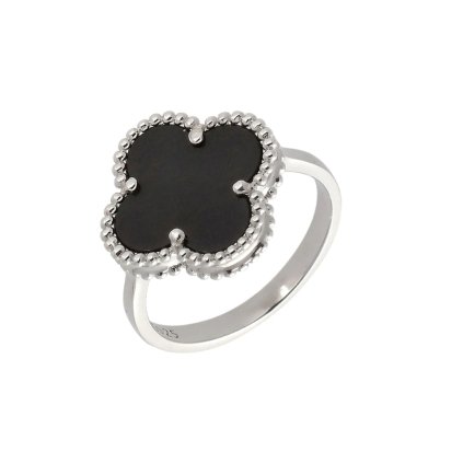 11839 srebrny pierścionek Lucky Joe Black Majya.pl