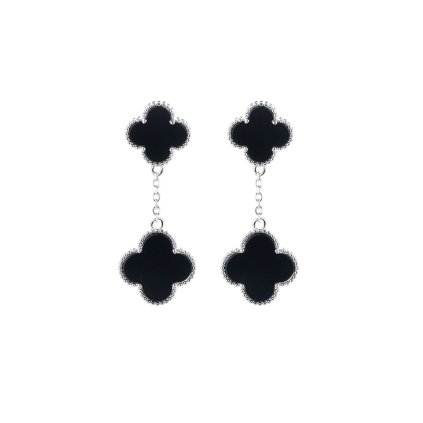 11849 srebrne kolczyki Lucky Liz Black Majya pl
