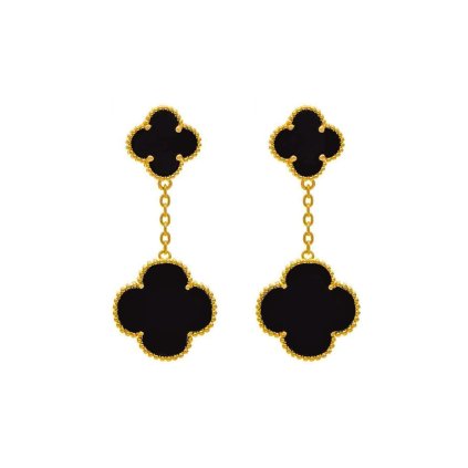 11834 srebrne kolczyki lucky mija black pozłacane majya.pl