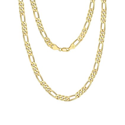 11474-srebrny-łańcuszek-hamis-50-cm-szerokość-3-3-mm-pozłacany majya pl