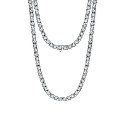11597 Srebrny łańcuszek tenisowy talia 50 cm szerokość 3 mm majya.pl
