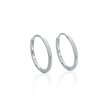 10437 srebrne kolczyki kółka 1 cm